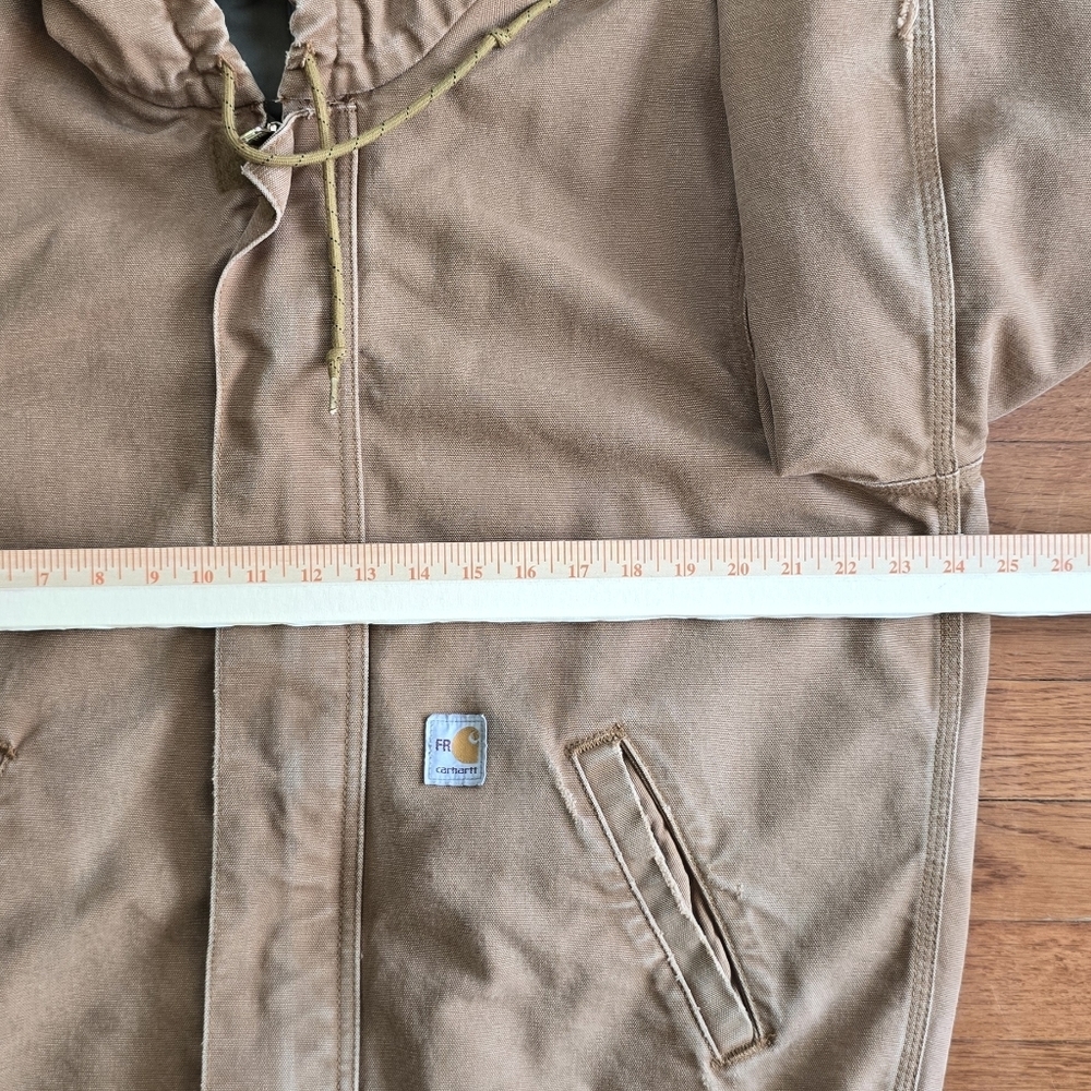 Carhartt FR Distressed Thrashed Quilted Jacket Sz.M Streetwear Work-worn - Picture 8 of 16